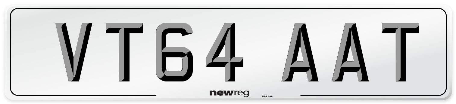 VT64 AAT Number Plate from New Reg